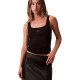 Calvin Klein Γυναικεία αμάνικη μπλούζα Monogram Scoop Neck Rib Knit Tank Top